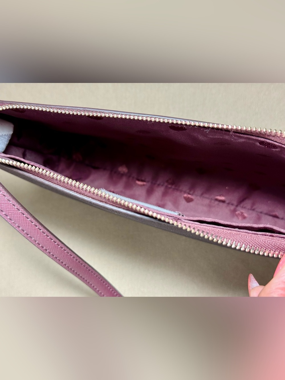 kate spade NWOT burgundy glitter crossbody bag - Picture 6 of 6